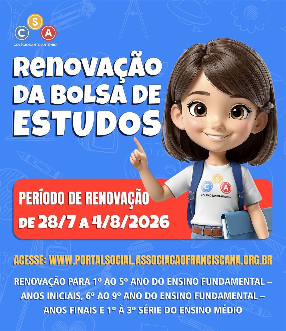 Renovação da Bolsa de Estudos 2027 — Colégio Santo Antônio